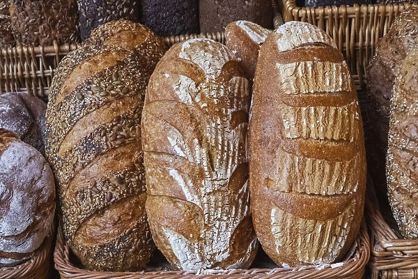 Borough Market, Display of Loaves of Bread, Southwark, London, England