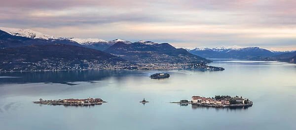 Borromean islands in the gulf of Pallanza, Lake Maggiore, Piedmont, Italy