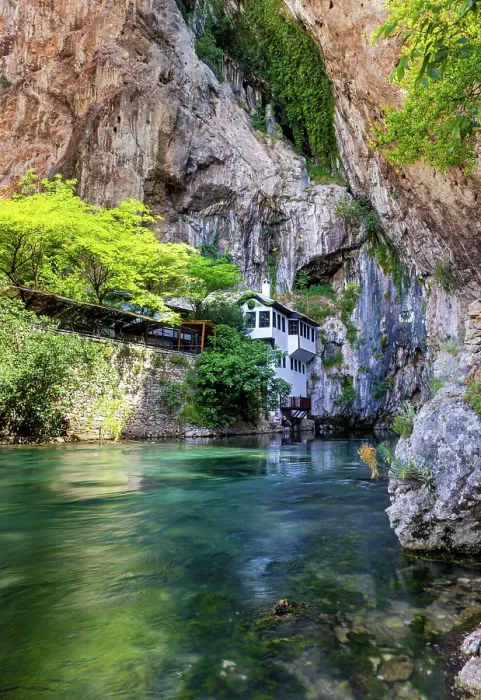 Framed Print : Bosnia Herzegovina, Blagaj Dervish monastery, Buna source Framed Print : Bosnia Herzegovina, Blagaj Dervish monastery, Buna source