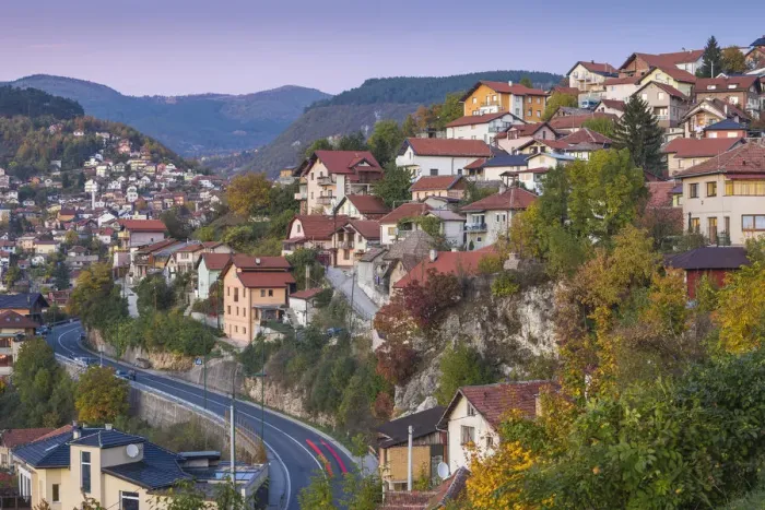 Framed Print : Bosnia and Herzegovina, Sarajevo, City view Framed Print : Bosnia and Herzegovina, Sarajevo, City view