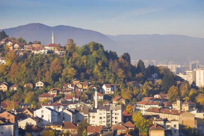 Framed Print : Bosnia and Herzegovina, Sarajevo, City view