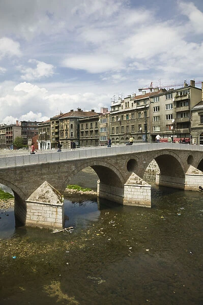 Bosnia and Herzegovina, Sarajevo, Latin Bridge over the Miljacka River