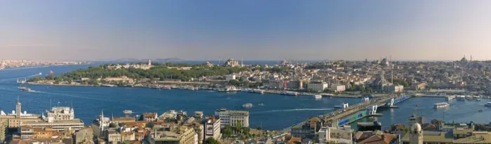 Framed Print : Bosphorus and Golden Horn panorama from Galata Tower