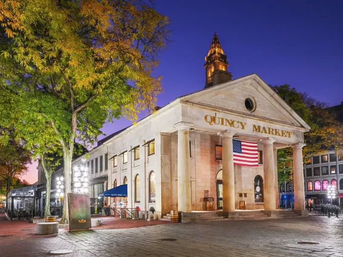 Framed Print : Boston Downtown, Quincy Market and Faneuil Hall Boston, Massachusetts, USA Framed Print : Boston Downtown, Quincy Market and Faneuil Hall Boston, Massachusetts, USA