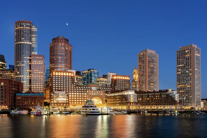 Framed Print : Boston Old Harbor Waterfront Boston, Massachusetts, USA Framed Print : Boston Old Harbor Waterfront Boston, Massachusetts, USA