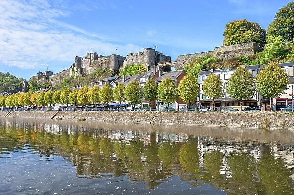 Bouillon with river Semois and castle, Ardennes, Wallonia, Province Luxembourg, Belgium