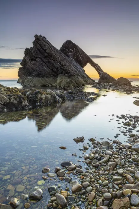 Framed Print : Bow Fiddle Rock, Portknockie, Scotland, United Kingdom Framed Print : Bow Fiddle Rock, Portknockie, Scotland, United Kingdom