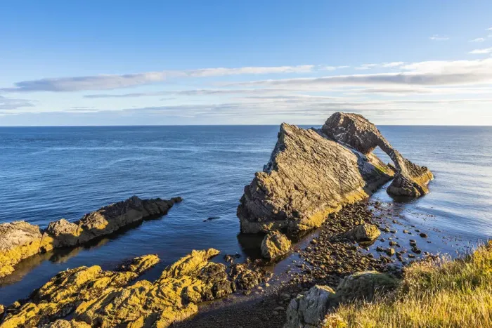 Framed Print : Bow Fiddle Rock, Portknockie, Scotland, United Kingdom Framed Print : Bow Fiddle Rock, Portknockie, Scotland, United Kingdom