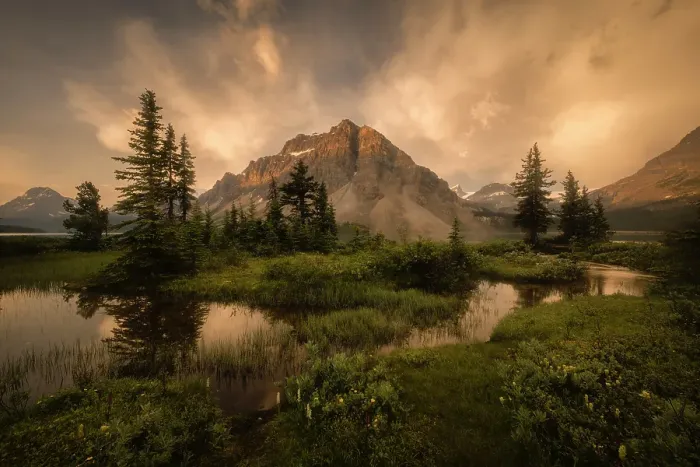 Framed Print : Bow Lake, Banff National Park, Alberta, Canada