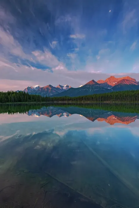Framed Print : The Bow Range reflected in Herbert Lake at dawn, Banff National Park, Alberta, Canada Framed Print : The Bow Range reflected in Herbert Lake at dawn, Banff National Park, Alberta, Canada