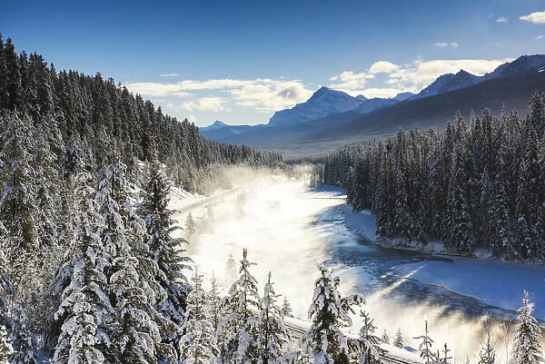 Bow River in Winter, Banff National Park, Alberta, Canada