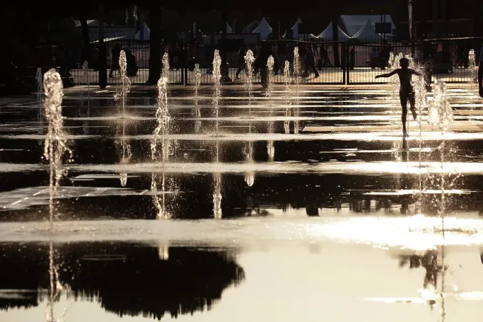 Framed Print : A boy plays in the fountains, Promenade du Paillon, Nice, Provence-Alpes-Cote d'Azur, France Framed Print : A boy plays in the fountains, Promenade du Paillon, Nice, Provence-Alpes-Cote d'Azur, France