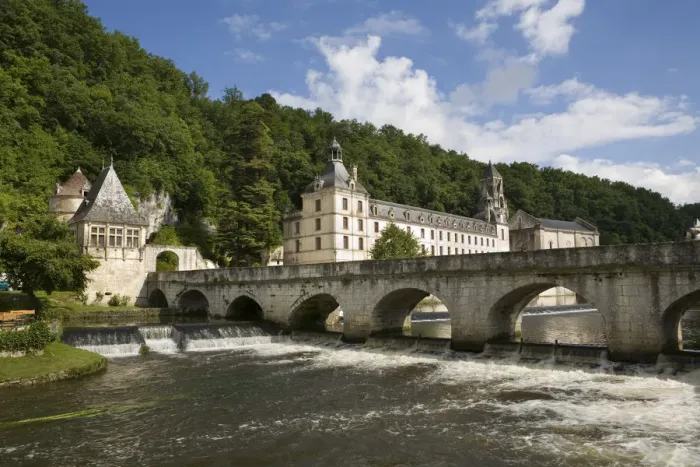 Framed Print : Brantome Abbey, Dordogne, France Framed Print : Brantome Abbey, Dordogne, France