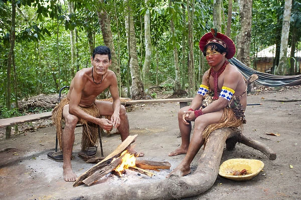 Brazil, Bahia, Porto Seguro, Pataxo indigenous Brazilians in the Jaqueira Pataxo
