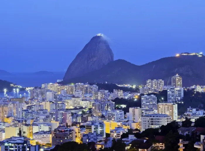 Framed Print : Brazil, City of Rio de Janeiro, Pereira da Silva, Twilight view over Laranjeiras Framed Print : Brazil, City of Rio de Janeiro, Pereira da Silva, Twilight view over Laranjeiras