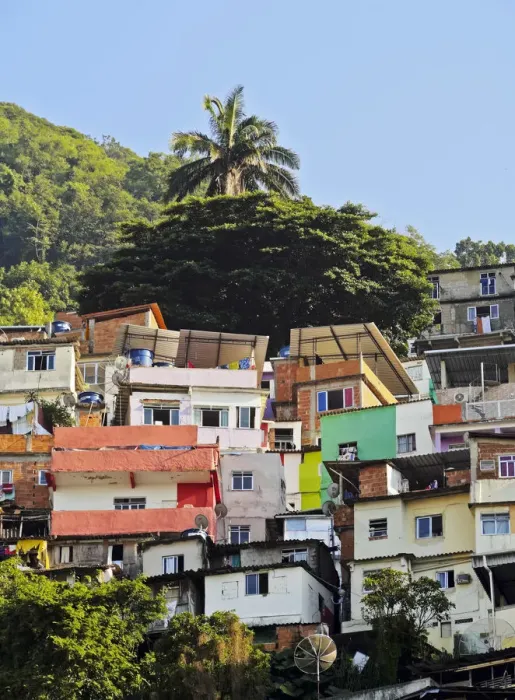 Framed Print : Brazil, City of Rio de Janeiro, View of the Favela Santa Marta Framed Print : Brazil, City of Rio de Janeiro, View of the Favela Santa Marta