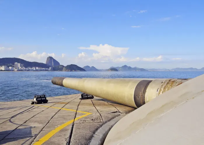 Framed Print : Brazil, City of Rio de Janeiro, View of the Fort Copacabana with the Sugarloaf Mountain Framed Print : Brazil, City of Rio de Janeiro, View of the Fort Copacabana with the Sugarloaf Mountain