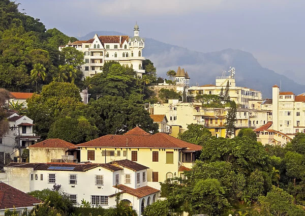 Brazil, City of Rio de Janeiro, View of the Santa Teresa Neighbourhood with the Castelo