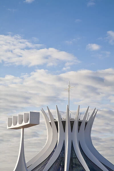 Brazil, Distrito Federal-Brasilia, Brasilia, Metropolitan Cathedral of Brasilia designed