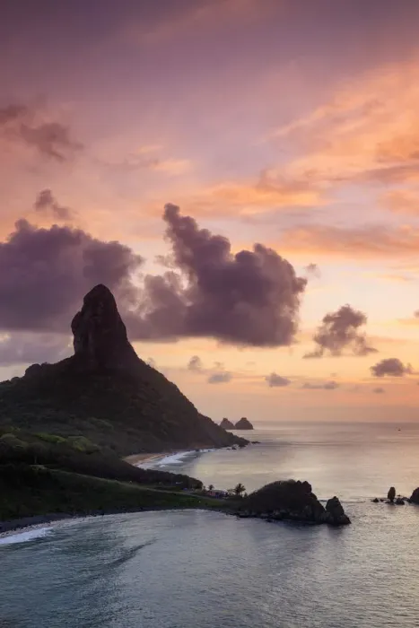Framed Print : Brazil, Fernando de Noronha, Conceicao, Meio and Cachorro beach with Morro de Pico Framed Print : Brazil, Fernando de Noronha, Conceicao, Meio and Cachorro beach with Morro de Pico
