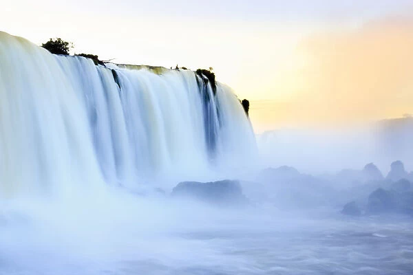 Brazil, Parana state, the Iguacu or Iguazu falls photographed from the Brazilian