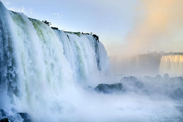 Brazil, Parana state, the Iguacu or Iguazu falls photographed from the Brazilian side