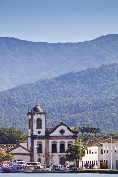 Framed Print : Brazil, Parati, the Portuguese colonial town centre and the church of Saint Rita of Framed Print : Brazil, Parati, the Portuguese colonial town centre and the church of Saint Rita of