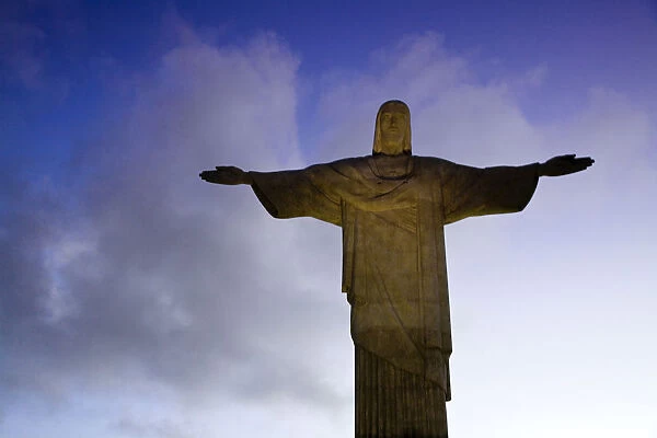 Brazil, Rio De Janeiro, Cosme Velho, Chirst The Redeemer Statue atop Cocovado