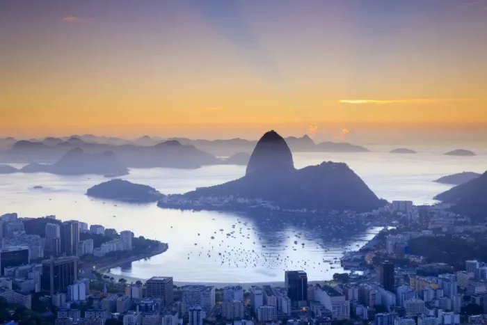 Framed Print : Brazil, Rio de Janeiro, View of Sugarloaf and Rio de Janeiro City Framed Print : Brazil, Rio de Janeiro, View of Sugarloaf and Rio de Janeiro City
