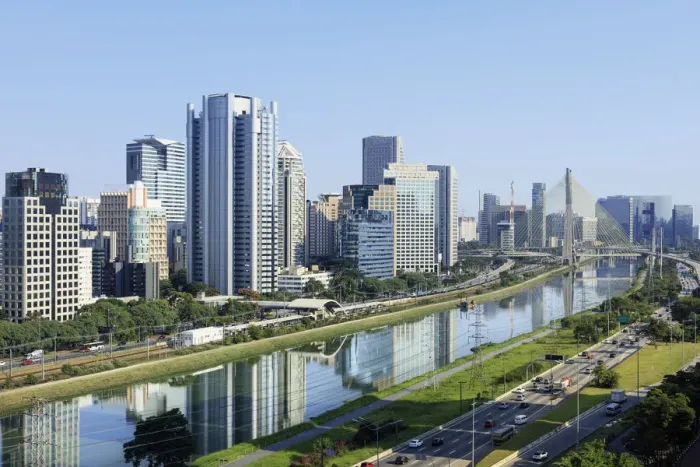 Framed Print : Brazil, Sao Paulo, the new business district of Berrini in Brooklin, the Marginal Framed Print : Brazil, Sao Paulo, the new business district of Berrini in Brooklin, the Marginal