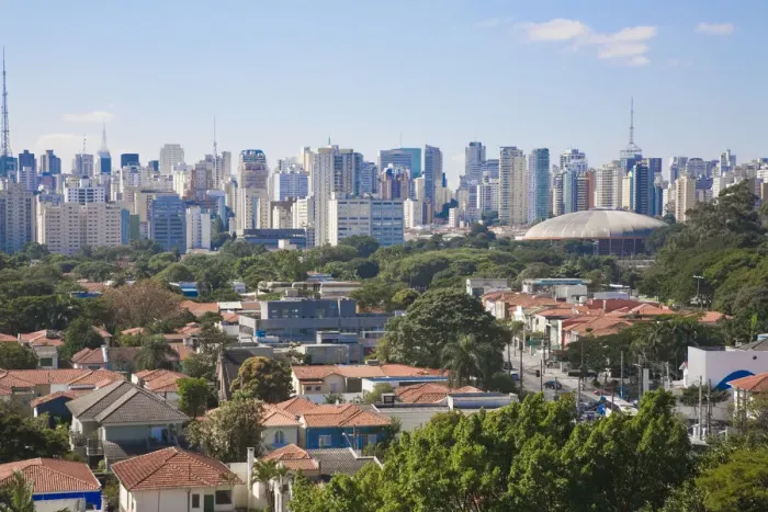 Framed Print : Brazil, Sao Paulo, Sao Paulo, View of city center from Hotel Unique Framed Print : Brazil, Sao Paulo, Sao Paulo, View of city center from Hotel Unique