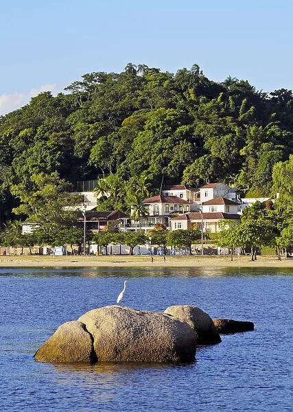 Brazil, State of Rio de Janeiro, Guanabara Bay, Paqueta Island, View towards the Praia