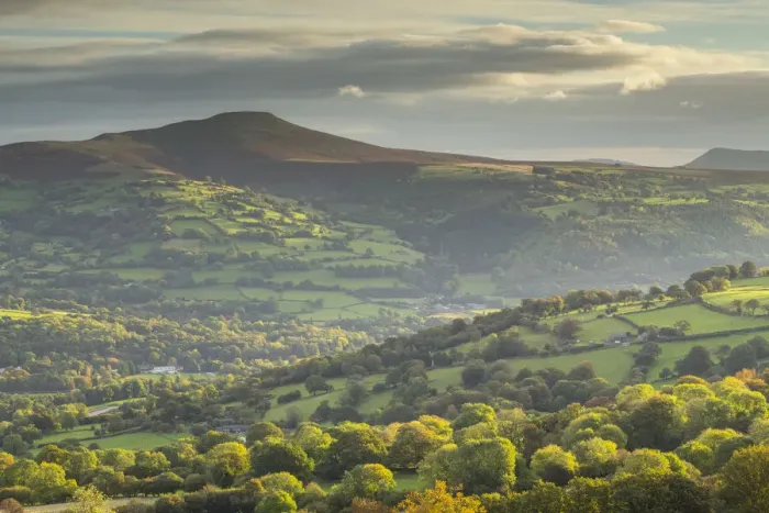 Framed Print : Brecon Beacons National Park, Powys, Wales, UK. Autumn (October) 2019
