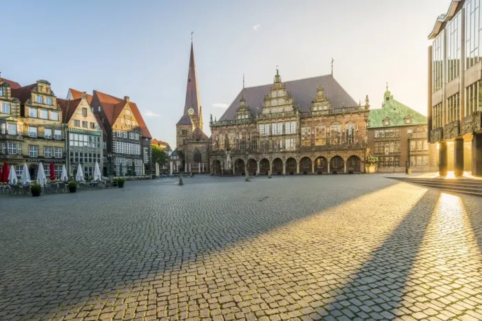 Framed Print : Bremen, Bremen State, Germany. Town Hall and Marktplatz at sunrise Framed Print : Bremen, Bremen State, Germany. Town Hall and Marktplatz at sunrise