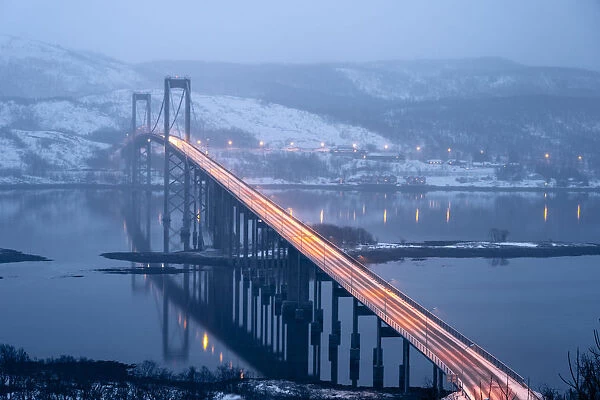 A bridge near Narvik, Lofoten Islands, Nordland, Norway