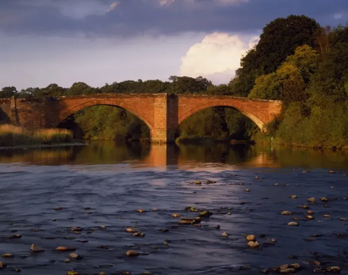 Framed Print : Bridge over River Nith at Thornhill