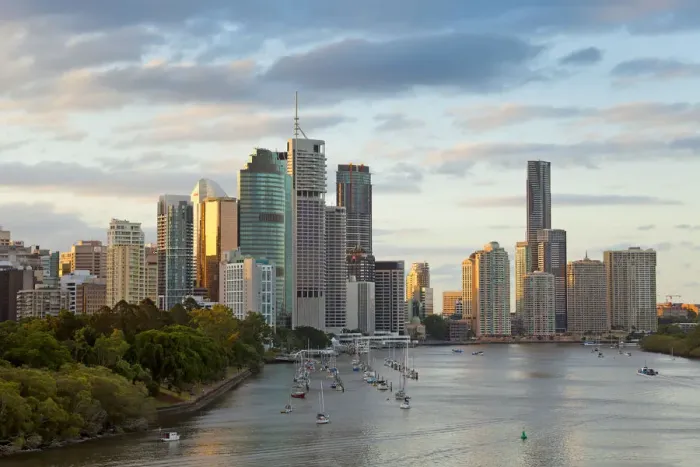 Framed Print : Brisbane skyline, Queensland, Australia Framed Print : Brisbane skyline, Queensland, Australia