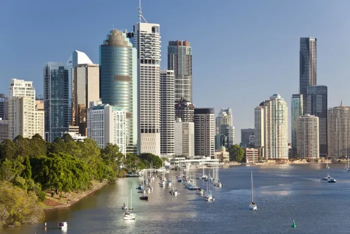 Framed Print : Brisbane skyline, Queensland, Australia Framed Print : Brisbane skyline, Queensland, Australia