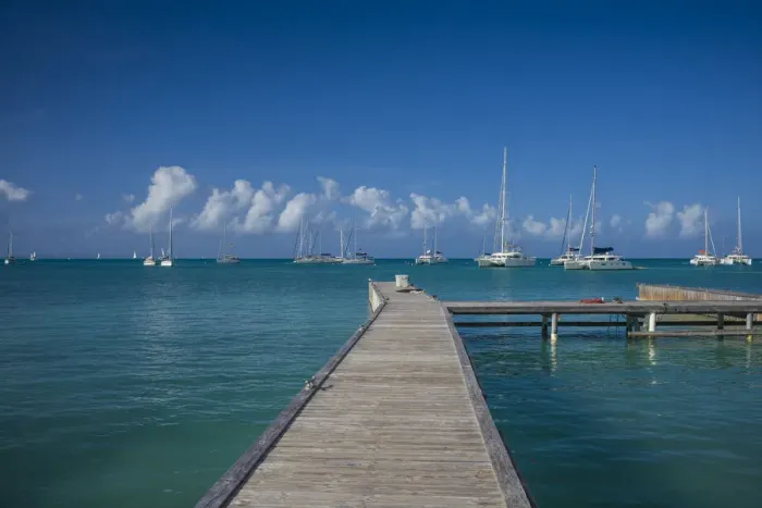 Framed Print : British Virgin Islands, Anegada, Setting Point, jetty Framed Print : British Virgin Islands, Anegada, Setting Point, jetty