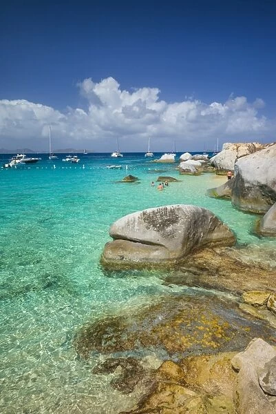 British Virgin Islands, Virgin Gorda, The Baths, beach view