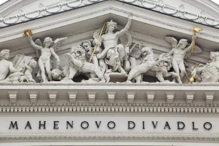 Framed Print : Brno, Czech Republic; Detail from the Opera Theatre Framed Print : Brno, Czech Republic; Detail from the Opera Theatre