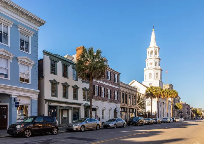 Framed Print : Broad Street, Charleston, South Carolina, USA, North America Framed Print : Broad Street, Charleston, South Carolina, USA, North America