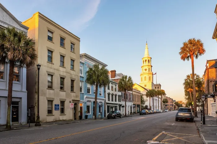 Framed Print : Broad Street, Charleston, South Carolina, USA, North America Framed Print : Broad Street, Charleston, South Carolina, USA, North America