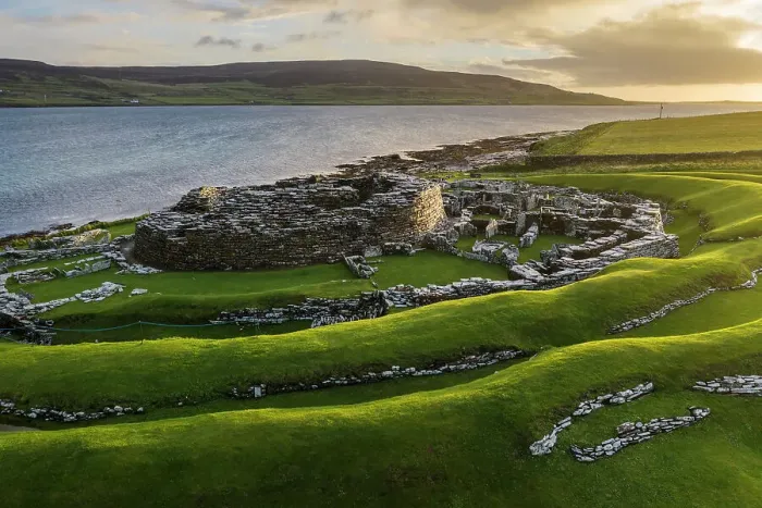 Framed Print : The Broch of Gurness, an Iron Age settlement on Mainland, Orkney, Scotland. Autumn (October) 2022 Framed Print : The Broch of Gurness, an Iron Age settlement on Mainland, Orkney, Scotland. Autumn (October) 2022