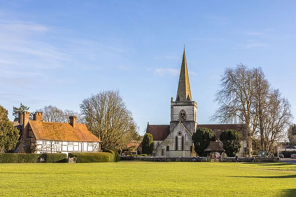 Brockham Village, Brockham, Surrey, England, United Kingdom