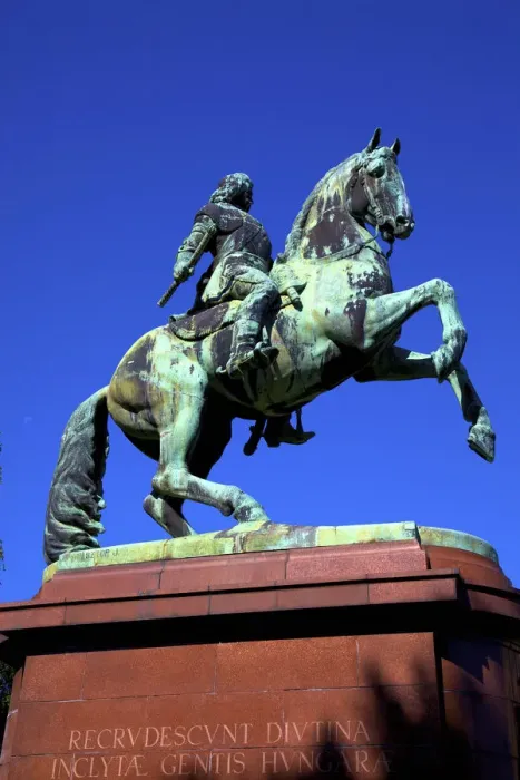 Framed Print : Bronze Equestrian Monument of Ferenc II Rakoczi, Prince of Transylvania, Hungarian