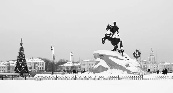 The Bronze Horseman and Decembrists (Senate) Square, Saint Petersburg, Russia