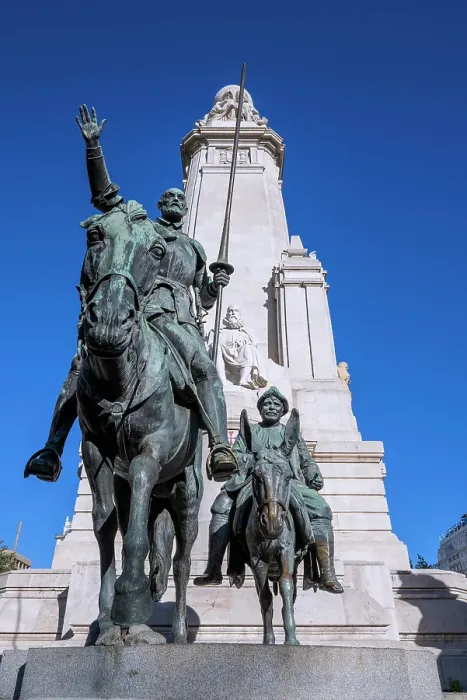 Framed Print : Bronze sculptures of Don Quixote and Sancho Panza, Plaza de Espana, Madrid, Spain Framed Print : Bronze sculptures of Don Quixote and Sancho Panza, Plaza de Espana, Madrid, Spain