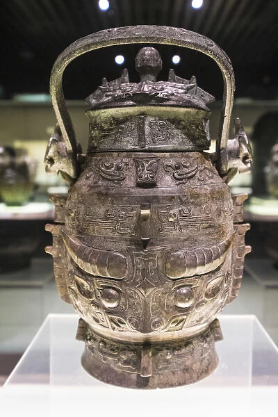 Bronze wine vessel (Early Western Zhou, 11th Century BC), Shanghai Museum, People s
