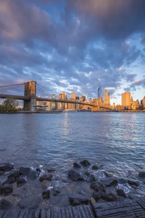 Framed Print : Brooklyn Bridge and Lower Manhattan / Downtown, New York City, New York, USA Framed Print : Brooklyn Bridge and Lower Manhattan / Downtown, New York City, New York, USA